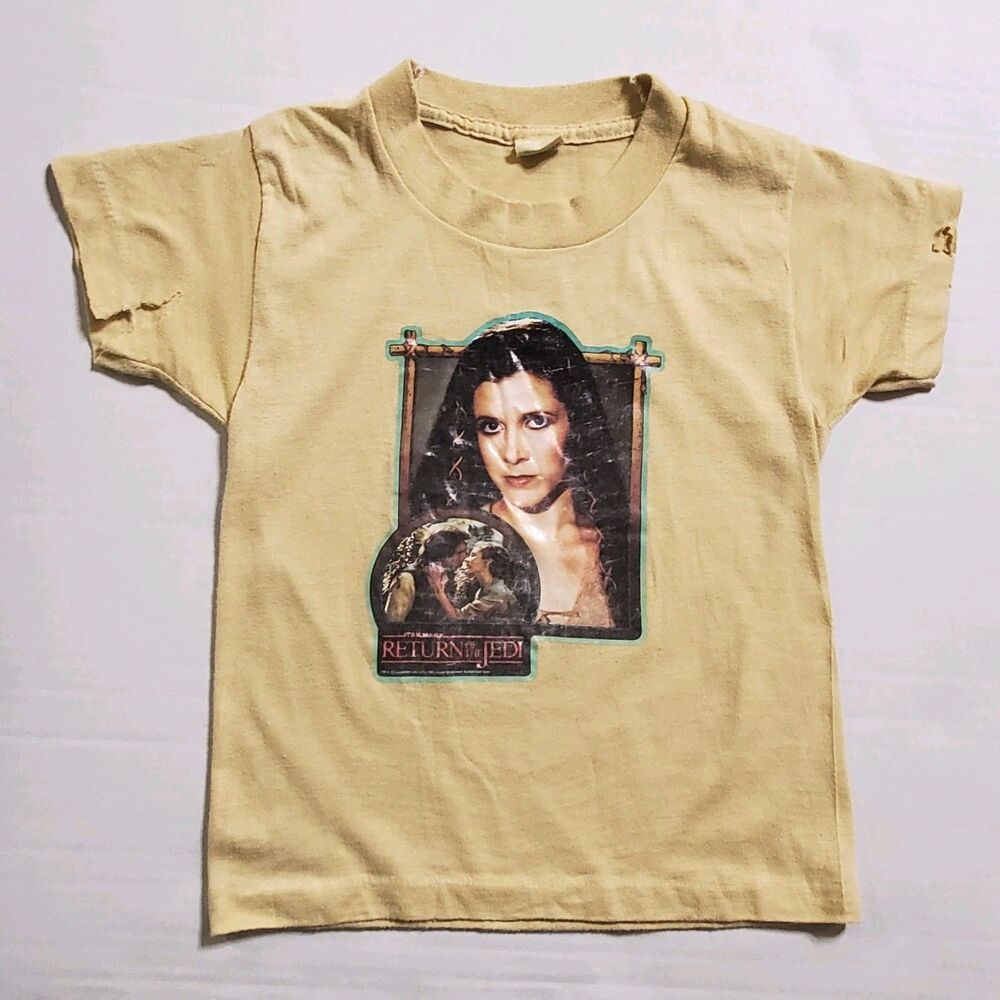 Vintage 1980s Star Wars Return of the Jedi T-Shirt Screen Stars Kids Size 7 USA